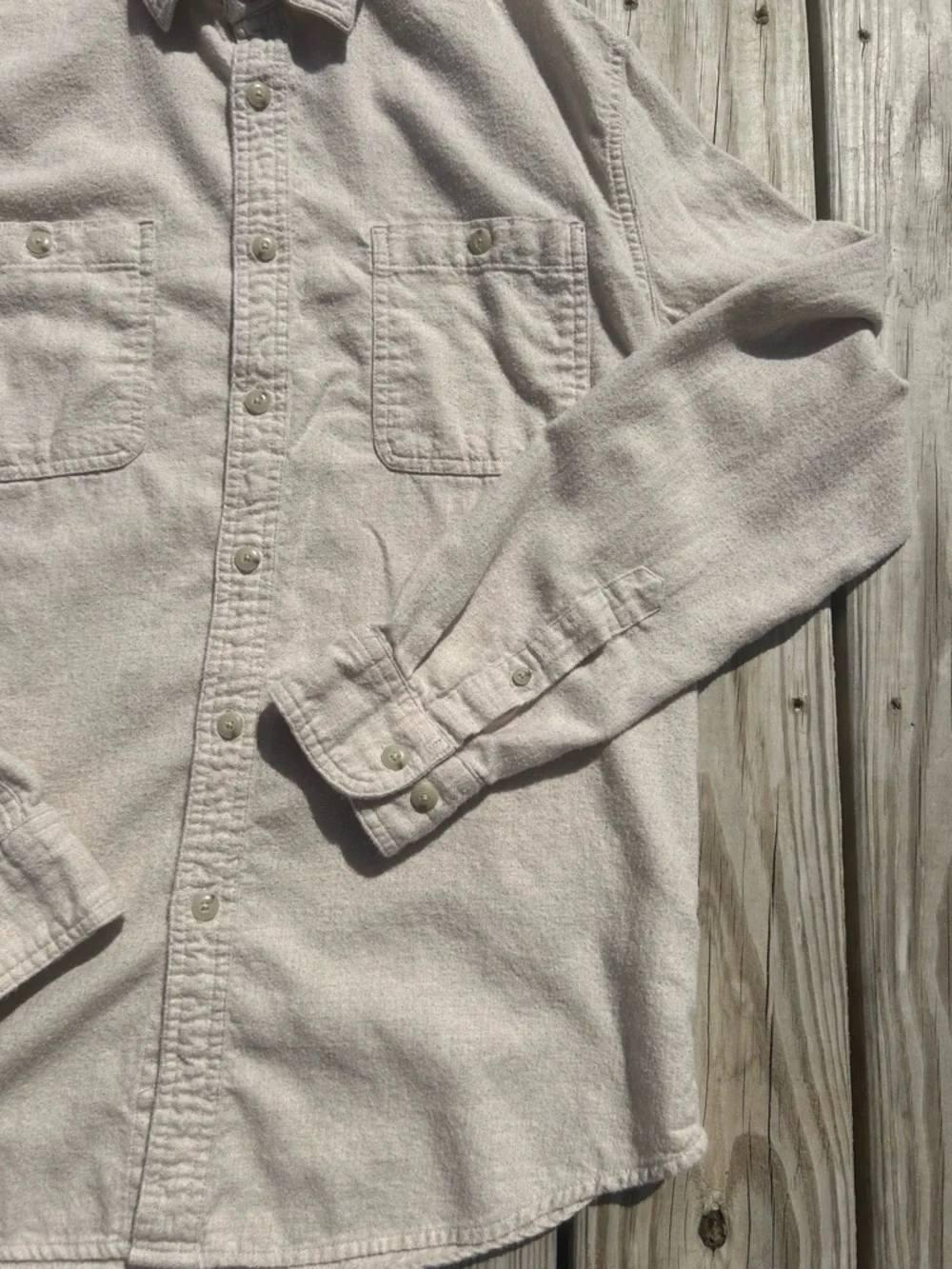 Sonoma Supersoft Flannel‎ mens Color Beige Size Medium Classic Outdoor Cozy